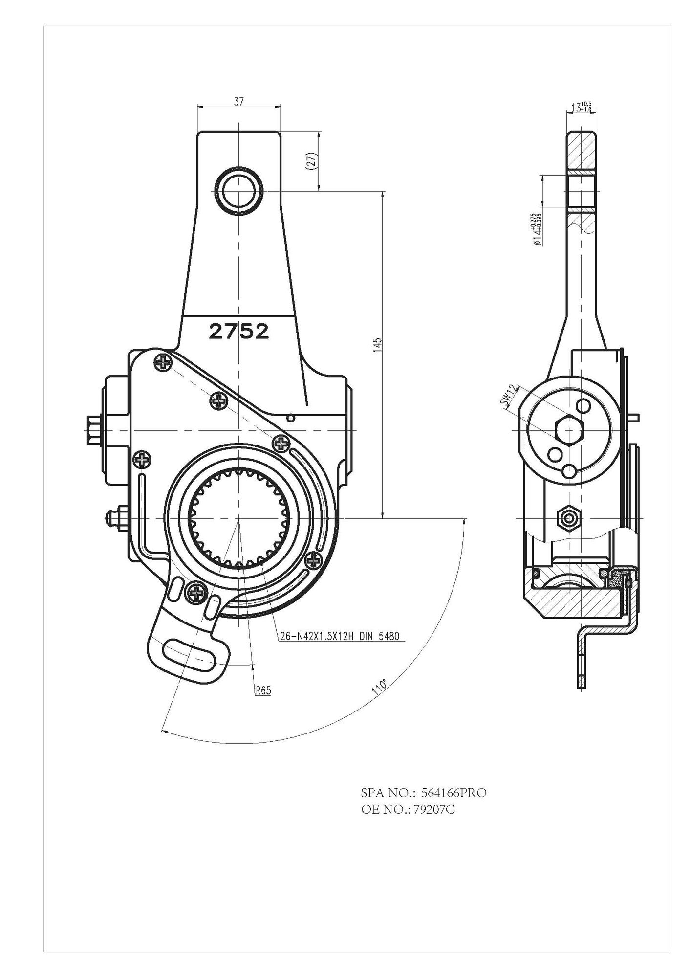 Reglaj parghie, sistem franare FO 4166 PRO FOMAR Friction
